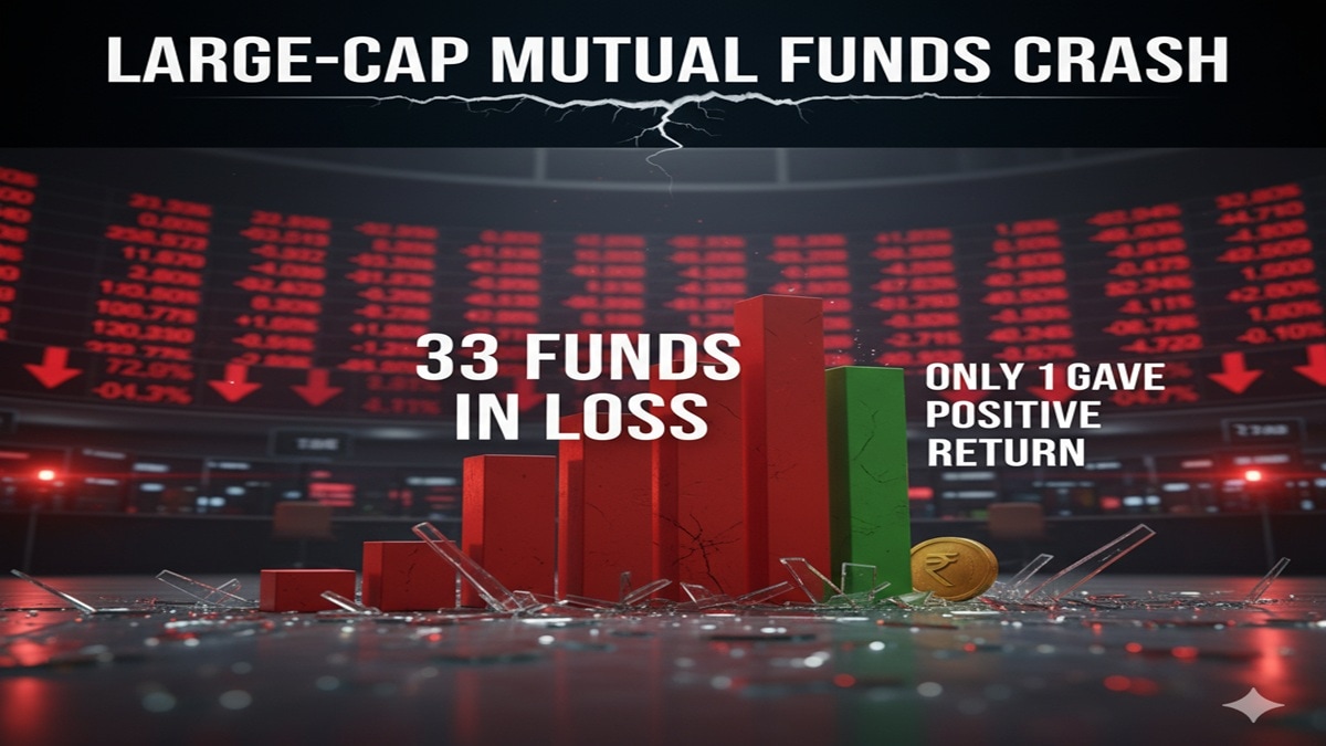 Large-cap mutual funds crash: 33 funds in loss, only 1 gave positive return – Check details