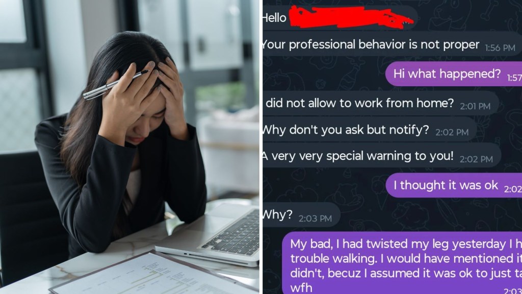 Employee Shares Viral Chat After WFH Warning