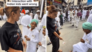 Russian Tourist calls out Indian children for littering