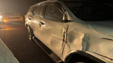 UP Minister escapes road accident