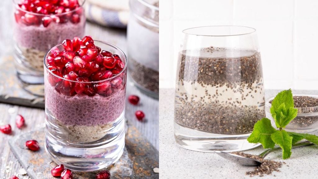 benefits of chia seeds in yoghurt vs water