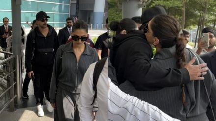 Ranbir Kapoor Deepika Padukone airport hug