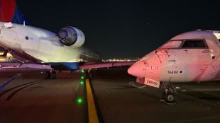 Delta plane collision