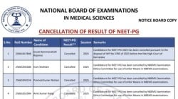 NEET PG result: NBEMS cancels results for 22 candidates over unfair means; counselling delayed