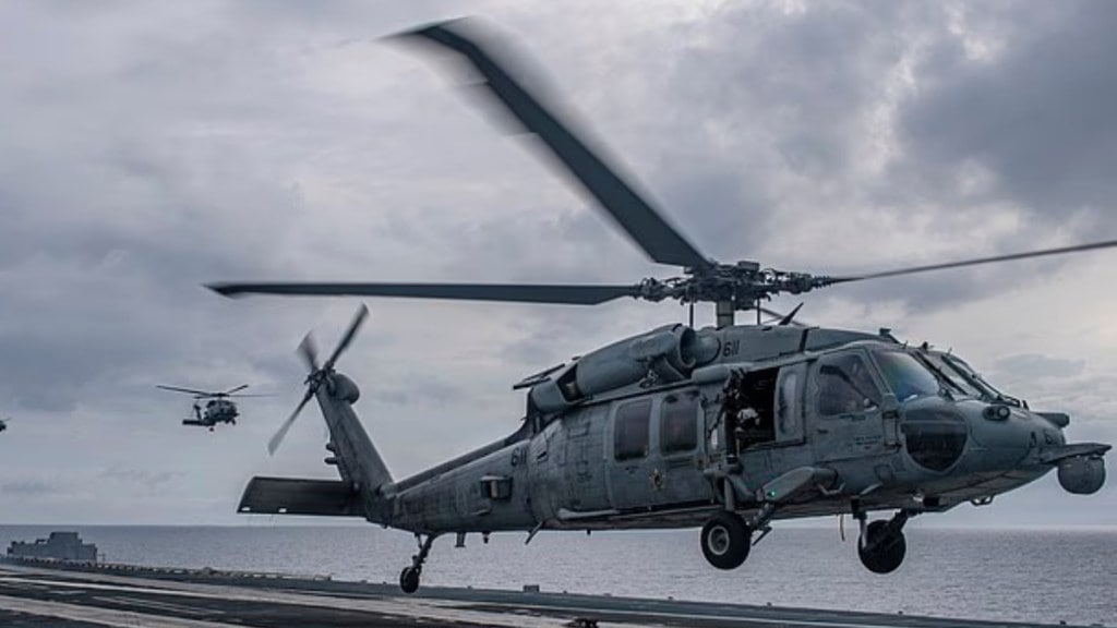US navy F-18 jet and Seahawk helicopter crash in South China sea US navy F-18 jet and Seahawk helicopter crash in South China sea