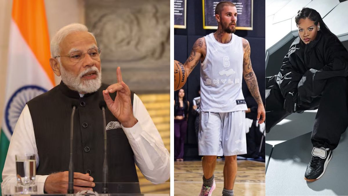Prime Minister Narendra Modi has become the 5th most followed account on X beating both Rihanna and Justin Bieber. (Image source: Reuters, Instagram) Prime Minister Narendra Modi has become the 5th most followed account on X beating both Rihanna and Justin Bieber. (Image source: Reuters, Instagram)