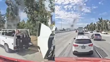 Ontario truck crash - Dashcam footage