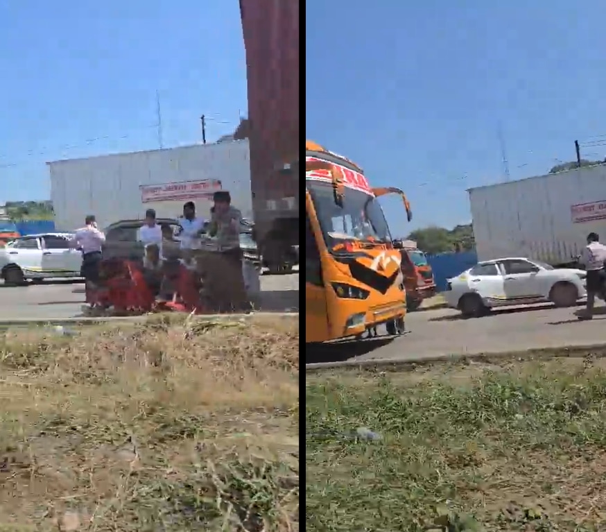 Massive traffic jam along Mumbai-Ahmedabad National Highway leaves hundreds including school children stranded overnight | Video (X video screengrab)