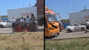 Massive traffic jam along Mumbai-Ahmedabad National Highway leaves hundreds including school children stranded overnight | Video (X video screengrab)