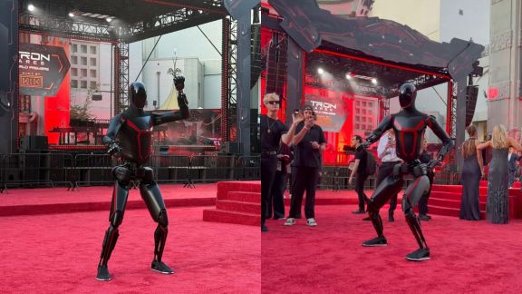 Tesla Optimus robot Tron Ares premiere