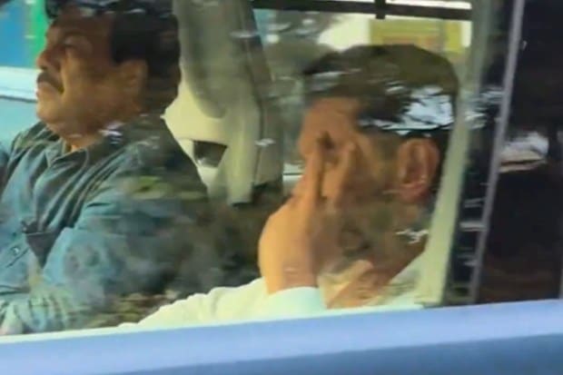 Before playing host to the guests who arrived for Dharmendra's memorial, Bobby Deol was seen heading over to the venue looking miserable and depressed as paps caught him on camera. (Image source: X)