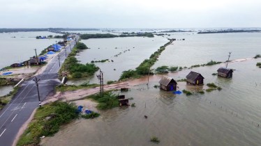 Cyclone Ditwah IMD Red Alert LIVE: An aerial view of the flood-affected area after heavy rainfall due to the effects of Cyclone Ditwah at Vedaranyam in Nagapattinam on Saturday. (ANI Video Grab)