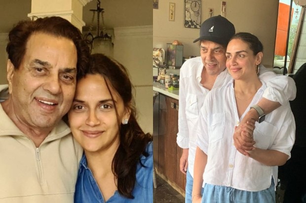 A girl dad through and through, Dharmendra's daughters Esha and Ahana surely cherish every moment that they got with him. (Image source: Hema Malini/X)