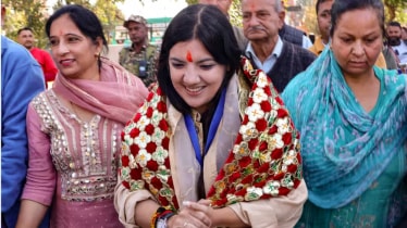 Devyani Rana celebrates her decisive win in the Nagrota assembly by-election, continuing the political legacy of her father, Devender Singh Rana.