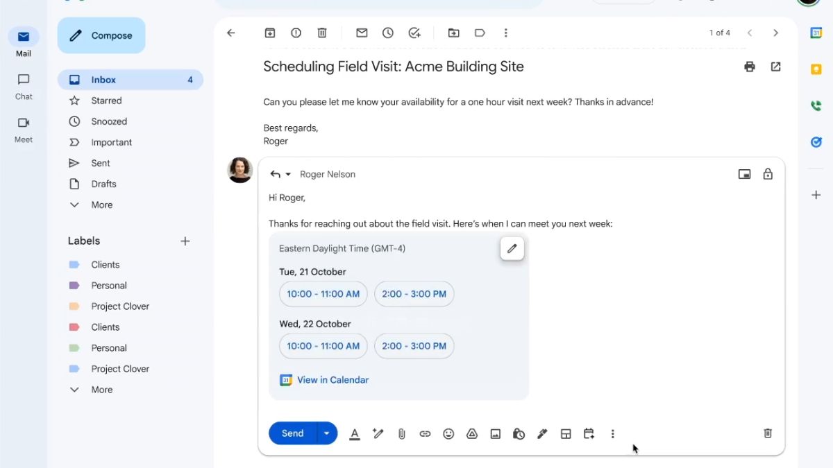 Gmail's New AI-Powered 'Help Me Schedule' Feature Streamlines Meeting Coordination