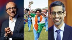 ‘New chapters written, legends born’: Satya Nadella, Sundar Pichai celebrate Indian women’s team’s historic World Cup win