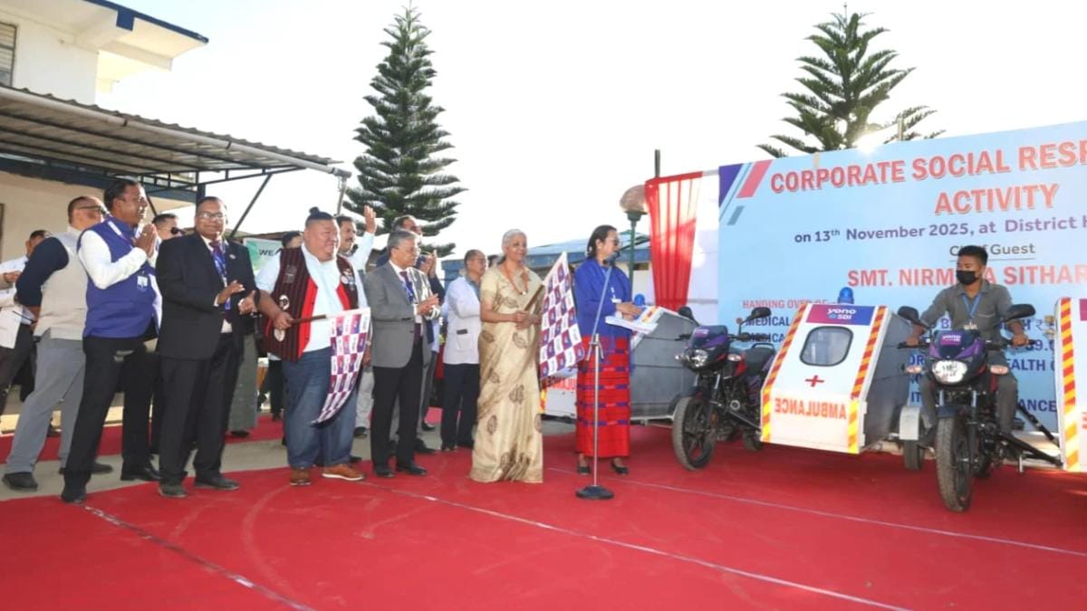nagaland, bike ambulance, nirmala sitharaman, state bank of india, viral video, social media, instagram,