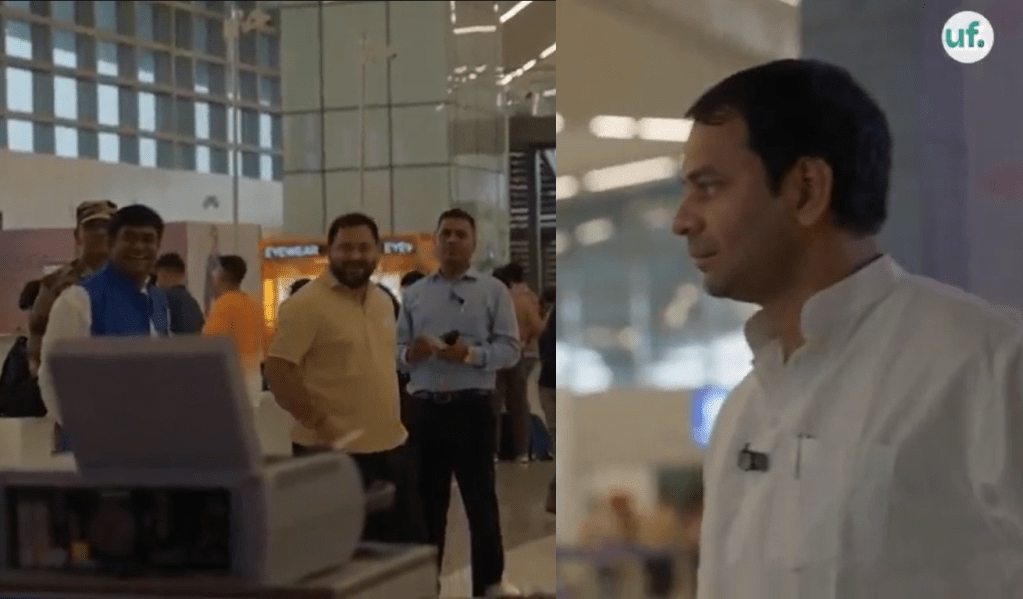 ‘No smile, no words’: Tejashwi and Tej Pratap’s awkward airport run-in goes viral (X video screengrab) ‘No smile, no words’: Tejashwi and Tej Pratap’s awkward airport run-in goes viral (X video screengrab)