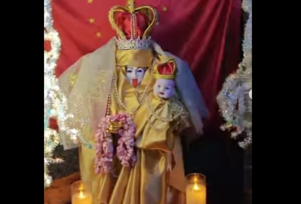 Kali idol dressed to resemble Mother Mary in Mumbai temple, priest says 'goddess appeared in a dream and asked...' (Photo: Instagram screengrab)