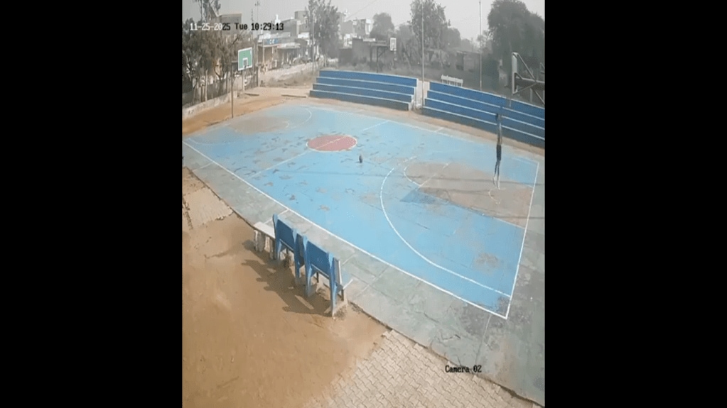 16-year-old national level player dies after basketball pole falls on him during practice; Haryana govt leads review (X video screengrab)