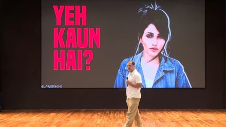 The Brazilian model whose stock photograph was shown by Rahul Gandhi in his presentation on alleged fake votes in Haryana. The Brazilian model whose stock photograph was shown by Rahul Gandhi in his presentation on alleged fake votes in Haryana.