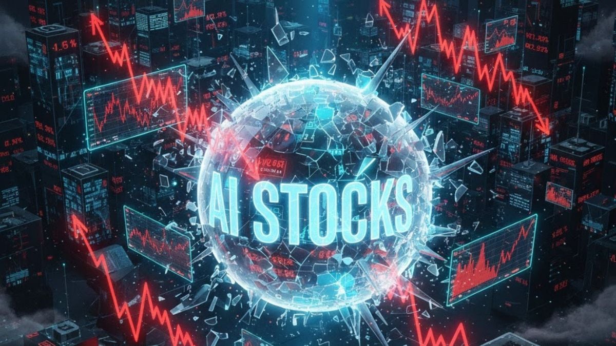 In this tech stock dip, after stellar earnings signals AI bubble risk: A Dot-Com Parallel. (This is an AI generated image)