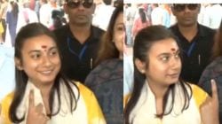 NDA MP shows two inked fingers after casting vote in Bihar polls phase 1, ‘Did she vote twice?’