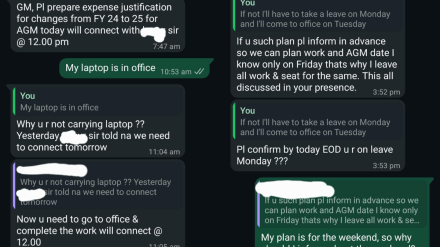 A boss gave his employee a last-minute task over the weekend. When the employee said he didn’t have his laptop, the boss told him to go to the office and finish the report. A boss gave his employee a last-minute task over the weekend. When the employee said he didn’t have his laptop, the boss told him to go to the office and finish the report.