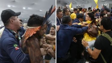 Protesters Storm COP30 Venue as Security Guards Use Tables to Block Entrance