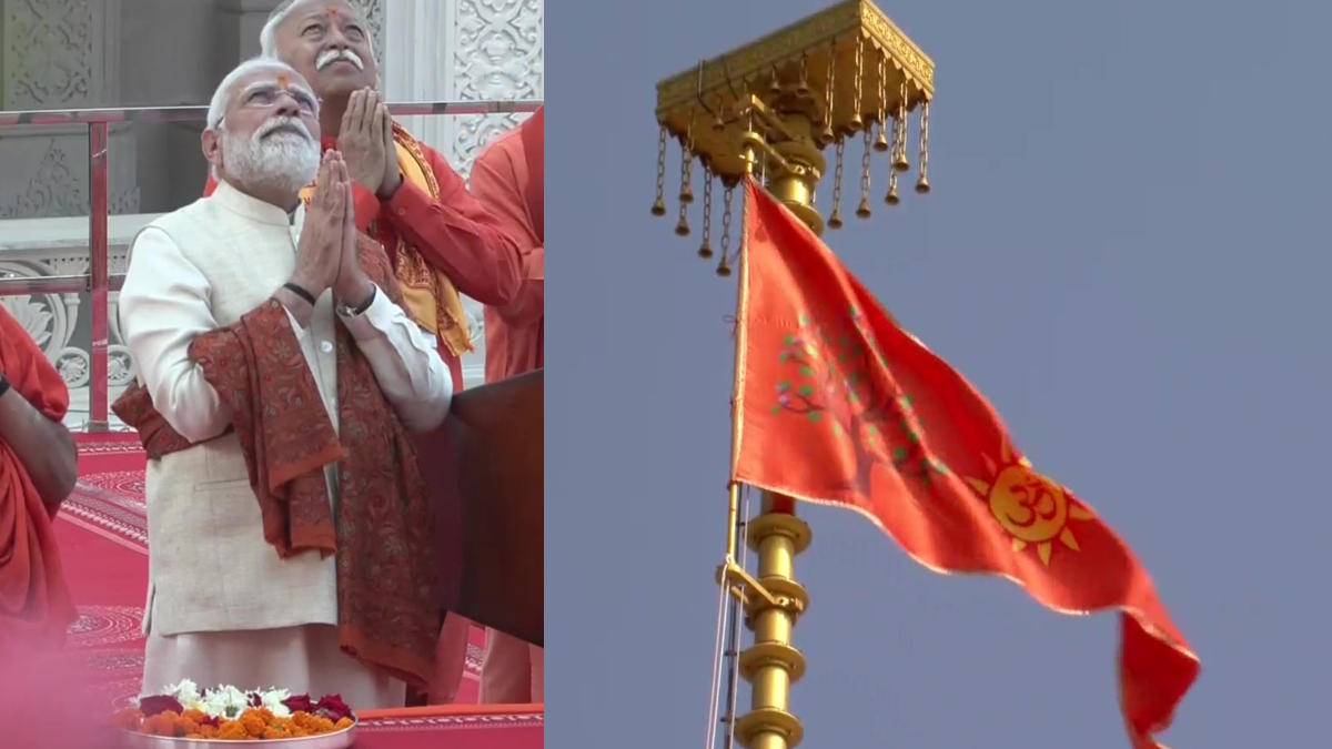 PM Modi flag hoisting at Ayodhya Ram Temple LIVE updates: PM Modi hoists Dharma Dhwaj at Ayodhya Ram Temple PM Modi flag hoisting at Ayodhya Ram Temple LIVE updates: PM Modi hoists Dharma Dhwaj at Ayodhya Ram Temple
