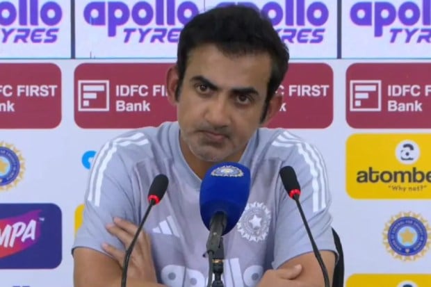 Gautam Gambhir during a press conference after the match.