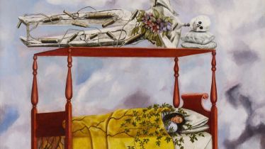 'El sueño (La cama)' by Frida Kahlo