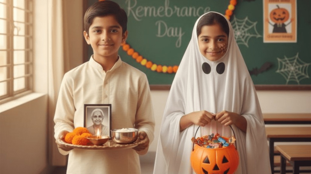 A startup founder questioned the Halloween celebration in schools and compared it with “Shraddh Paksh”, pointing out double standards in how Western and Indian traditions are perceived. A startup founder questioned the Halloween celebration in schools and compared it with “Shraddh Paksh”, pointing out double standards in how Western and Indian traditions are perceived.