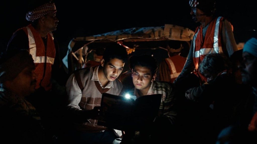 A still from Neeraj Ghaywan's critically-acclaimed movie Homebound starring Ishan Khatter and Vishal Jethwa. (Image source: Homebound/Instagram)