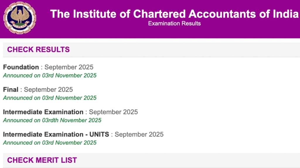 ICAI CA Inter, Final Result OUT; check September 2025 scores at icai.nic.in ICAI CA Inter, Final Result OUT; check September 2025 scores at icai.nic.in