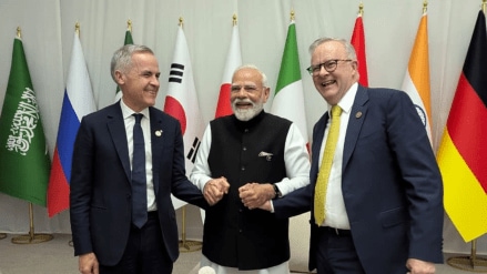 PM Modi at G20 Leaders Summit, G20 Leaders Summit, modi G20 Leaders Summit, Narendra Modi, artificial intelligence, Anthony Albanese, Mark Carney, current affairs, canada India partnership, ACITI, ACITI partnership,