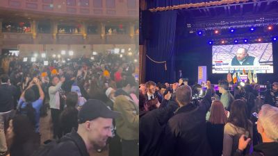 ‘Zohran, Zohran, Zohran!’: Crowd erupts at Kendrick Lamar-soundtracked watch party