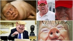 California Governor trolls Trump with ‘pig’ photos as latter tells journalist ‘quiet, piggy’