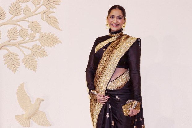 The red carpet event was also attended by mom-to-be Sonam Kapoor, who will welcome her second child with husband Anand Ahuja. She served signature grace in a black and gold Kanjeevaram saree. (Image: X)