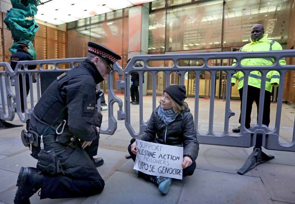 Greta Thunberg arrested under UK terrorism law for displaying placard during pro-Palestine protest (Photo: Prisoners for Palestine via AP) Greta Thunberg arrested under UK terrorism law for displaying placard during pro-Palestine protest (Photo: Prisoners for Palestine via AP)