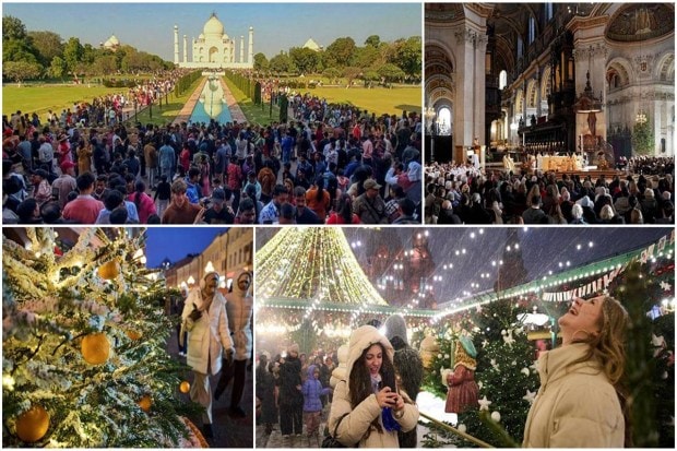 Christmas cheer lit up landmarks and city centres across India and the world, from Kolkata’s vibrant Park Street and the Taj Mahal in Agra to Delhi’s historic churches and Jammu’s St Mary’s Garrison Church. Overseas celebrations spanning from St Peter’s Basilica at the Vatican, the levees of Louisiana, Red Square in Moscow, beaches of Lima, to Sandringham in England. Lights, carols, family, prayer and family gatherings together reflected the spirit of joy, togetherness and hope.