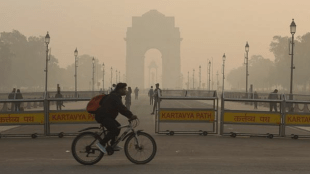 Air Quality Index in Delhi was recorded as 'hazardous' on Tuesday morning --- significantly impairing visibility and affecting residents.