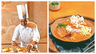 Chef Mark Lin at Madam Chow and Sushi platter at Zuki, Noida