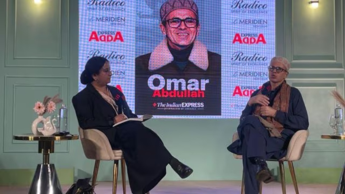 Jammu and Kashmir Chief Minister Omar Abdullah speaks at the Express Adda, sharing his views on public sentiment after the abrogation of Article 370.
