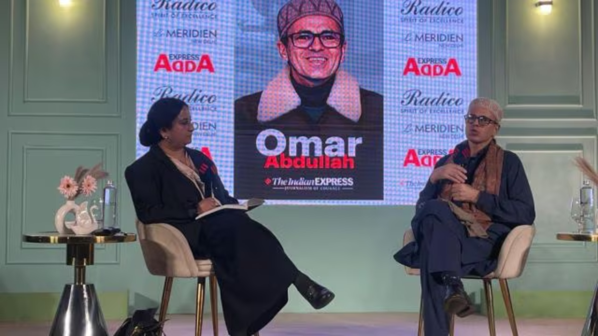 Jammu and Kashmir Chief Minister Omar Abdullah speaks at the Express Adda, sharing his views on public sentiment after the abrogation of Article 370. Jammu and Kashmir Chief Minister Omar Abdullah speaks at the Express Adda, sharing his views on public sentiment after the abrogation of Article 370.