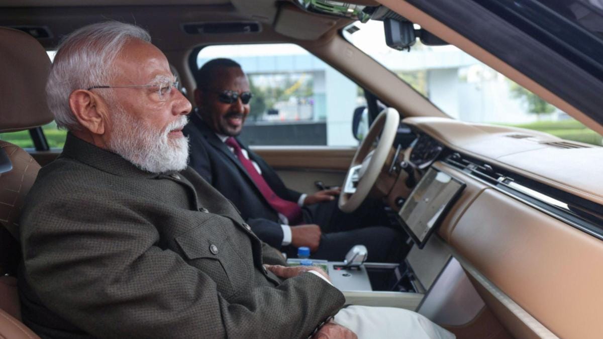 Narendra Modi Ethiopia visit, Modi Ethiopia tour, Modi Addis Ababa visit, India Ethiopia relations, Modi Africa visit, Modi three-nation tour, Ethiopian PM welcomes Modi, Abiy Ahmed Modi airport welcome, Abiy Ahmed drives Modi, Modi special welcome Ethiopia, Diplomatic protocol broken Ethiopia, Modi Abiy Ahmed meeting, Nobel Peace Prize winner Abiy Ahmed, Ethiopian PM Abiy Ahmed Ali, Prime Minister Narendra Modi foreign visit, Modi global diplomacy, Modi Global South outreach, India Ethiopia bilateral talks, Global South partnership, African Union G20 membership, India Africa ties, India Ethiopia strategic relations, Modi Jordan Ethiopia Oman tour, Modi Ethiopia Oman visit, Modi African Union headquarters visit, Modi Ethiopian Parliament address, Modi Indian diaspora Ethiopia, Modi Ethiopia visit news, Modi Abiy Ahmed viral moment, Modi diplomatic gestures Ethiopia, Modi international visit 2025