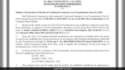 SSC CGL Tier 1 2025 result out: Check steps to download at ssc.gov.in