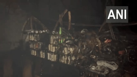 ftermath of the fire that broke out at a restaurant in North Goa (ANI video screengrab) ftermath of the fire that broke out at a restaurant in North Goa (ANI video screengrab)