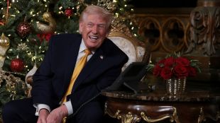 President Donald Trump joined the NORAD Tracks Santa event from Mar-a-Lago on Christmas Eve