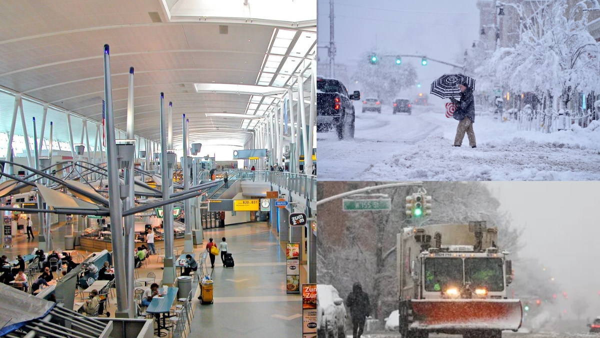 US winter storm: Over 1,200 New York flights cancelled